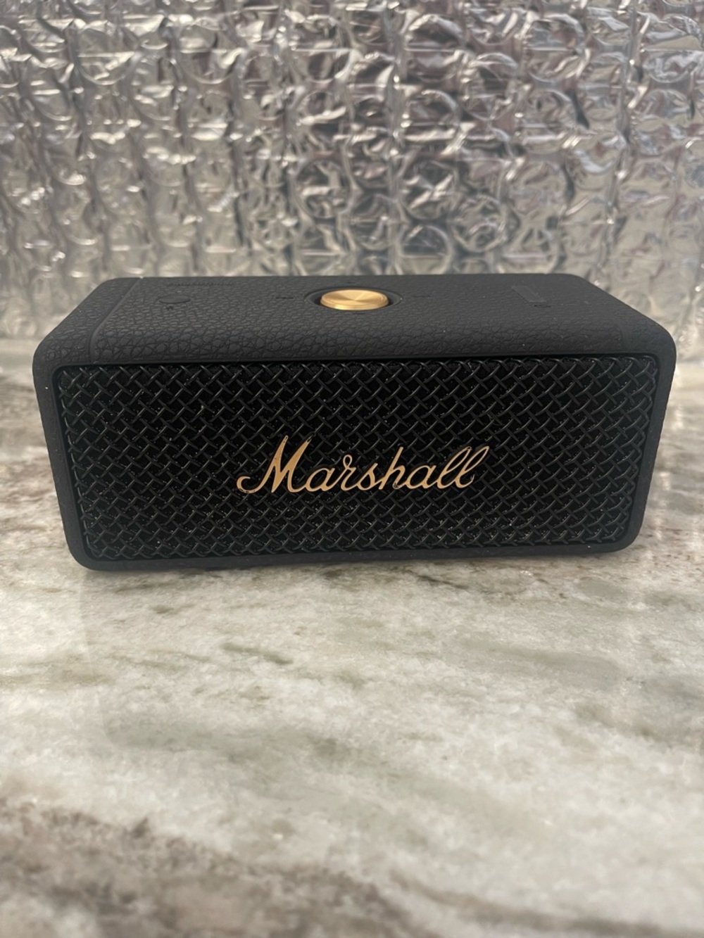 Marshall Portable Bluetooth Speaker - Black with Gold Accents